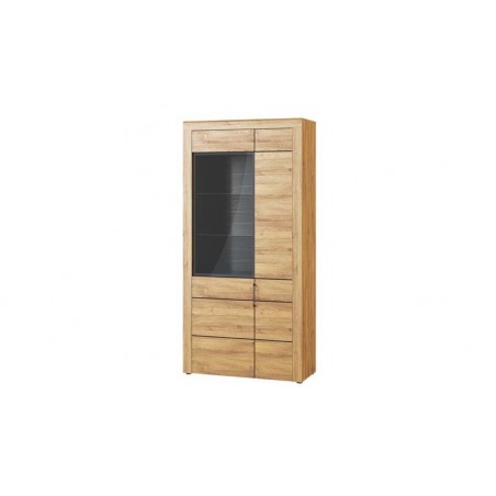 Vaisselier en bois, 1 porte, 1 porte vitrée, Gamme naples