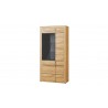 Vaisselier en bois, 1 porte, 1 porte vitrée, Gamme naples
