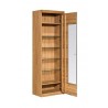 Vaisselier en placage chêne ouverture a droite, 1 porte vitrée, 6 étagères, Gamme palerme