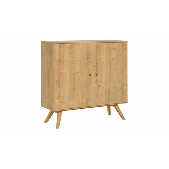 Vaisselier en bois, pied en chêne, 2 portes , Gamme benidorm