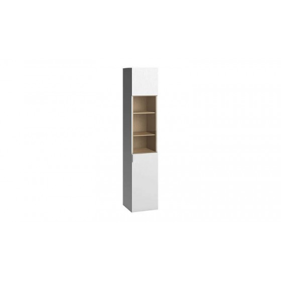 Vaisselier en bois blanc, 1 porte vitrée, Gamme rimini