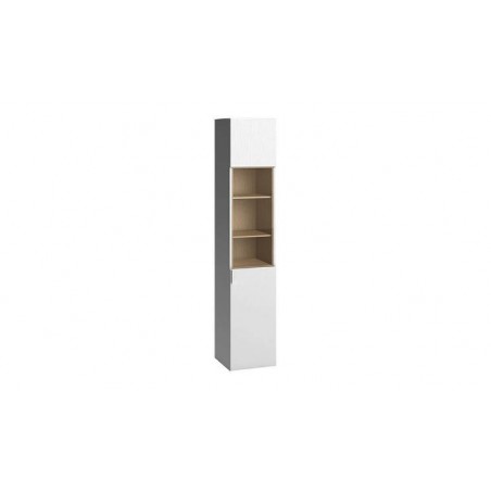 Vaisselier en bois blanc, 1 porte vitrée, Gamme rimini