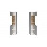 Vaisselier en bois blanc, 1 porte vitrée, Gamme rimini