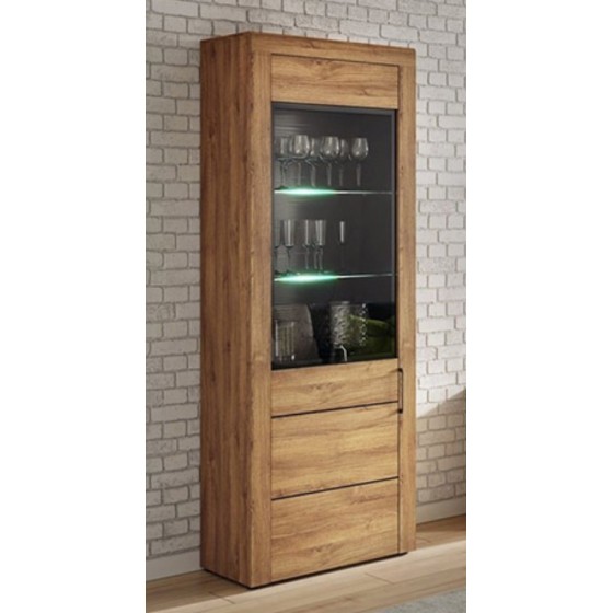 Vaisselier en bois mélaminé, 1 porte, 6 niches, Gamme naples