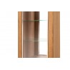 Vaisselier et vitrine, façade en bois massif, ouverture gauche, 1 porte, 6 niches, couleur chêne mie