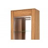 Vaisselier et vitrine, façade en bois massif, ouverture droite, 1 porte, 6 niches, couleur chêne mie