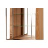 Vaisselier et vitrine, façade en bois massif, 2 portes, 6 niches, couleur chêne miel, Gamme LATINA