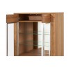 Vaisselier et vitrine, meuble bas, facade en bois massif, 2 portes 6 niches, couleur chêne miel, Gam