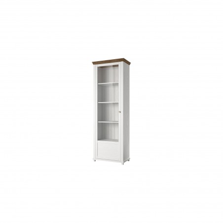 Vaisselier et vitrine 5 niches, couleur blanc, Gamme EvoBlancW