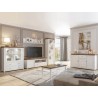 Vaisselier et vitrine 5 niches, couleur blanc, Gamme EvoBlancW