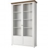Vaisselier et vitrine 2 portes et 10 niches, couleur blanc, Gamme EvoBlancW
