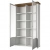 Vaisselier et vitrine 2 portes et 10 niches, couleur blanc, Gamme EvoBlancW