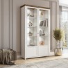 Vaisselier et vitrine 2 portes et 10 niches, couleur blanc, Gamme EvoBlancW