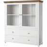 Vaisselier et vitrine 2 portes et 2 tiroirs, couleur blanc, Gamme EvoBlancW