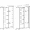 Vaisselier et vitrine 2 portes et 10 niches, couleur blanc, Gamme EvoBlancW