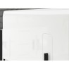 Vaisselier et vitrine, 1 porte semi vitrée et 6 niches, couleur blanc et noir, Gamme TutaBlanc