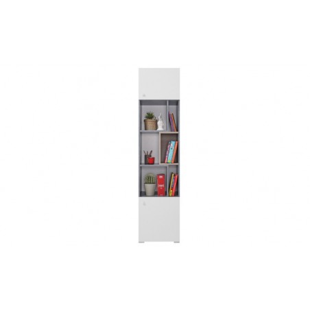 Bibliothèque enfant en bois, 2 portes, 6 niches, Gamme elche