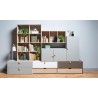 Bibliothèque enfant en bois, 8 niches, Gamme tavira