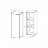 SALON TV COMPLET  DESIGN BLANC ET CHENE ? GAMME NOTTI
