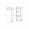SALON TV COMPLET  DESIGN BLANC ET CHENE ? GAMME NOTTI