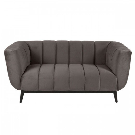 Canapé 2 places velours gris foncé, Gamme amaro