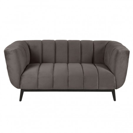 Canapé 2 places velours gris foncé, Gamme amaro