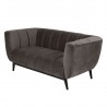 Canapé 2 places velours gris foncé, Gamme amaro