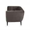 Canapé 2 places velours gris foncé, Gamme amaro