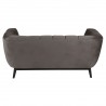 Canapé 2 places velours gris foncé, Gamme amaro