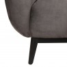 Canapé 2 places velours gris foncé, Gamme amaro
