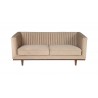 Canapé 2 places en velours beige, Gamme dan