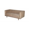 Canapé 2 places en velours beige, Gamme dan