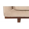 Canapé 2 places en velours beige, Gamme dan