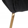Canapé 2 places en velours noir, Gamme dona