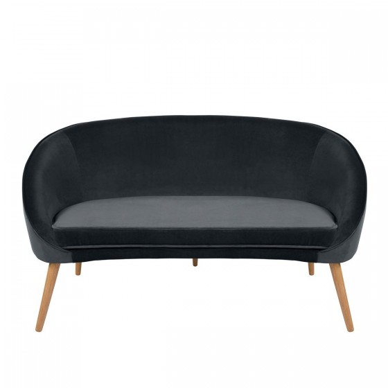 Canapé 2 places gris foncé, Gamme safir
