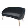 Canapé 2 places gris foncé, Gamme safir