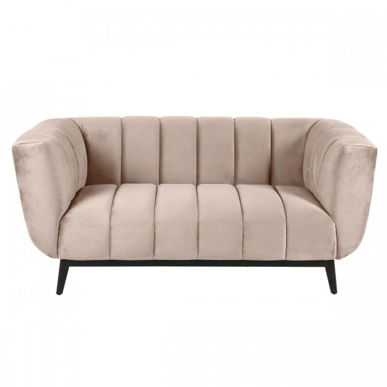 Canapé 3 places velours beige, Gamme amaro