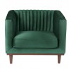 Fauteuil en velours vert foncé, Gamme dan