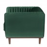 Fauteuil en velours vert foncé, Gamme dan
