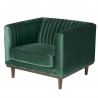 Fauteuil en velours vert foncé, Gamme dan