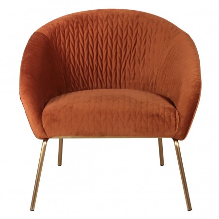 Fauteuil en velours cognac, Gamme dona