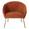 Fauteuil en velours cognac, Gamme dona