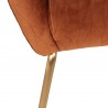 Fauteuil en velours cognac, Gamme dona