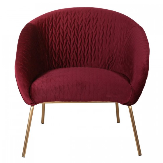 Fauteuil en velours bordeaux, Gamme dona