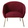 Fauteuil en velours bordeaux, Gamme dona
