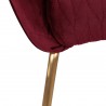 Fauteuil en velours bordeaux, Gamme dona
