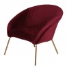 Fauteuil en velours bordeaux, Gamme dona