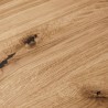 Table à diner en chêne, un pied croisé en métal, Gamme Parme