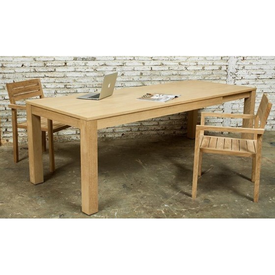 Table à diner extensible en chêne, 180-235 cm, Gamme milan