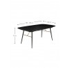 Table à manger extensible 180 cm, allonge intégrée, Gamme vero
